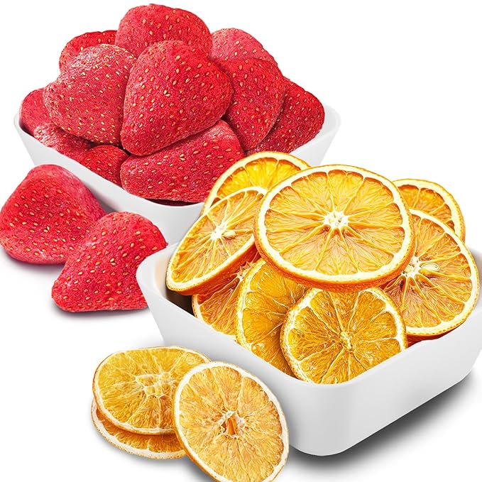 16 Oz Freeze-Dried Whole Strawberries and Dried Orange Slices