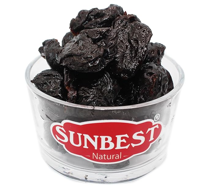 Sunbest Natural Dried Pitted Prunes 3 lbs – Unsweetened Jumbo Dried Plums – Juicy Healthy Snack Rich in Fiber &amp Potassium for Digestive Health (48oz)
