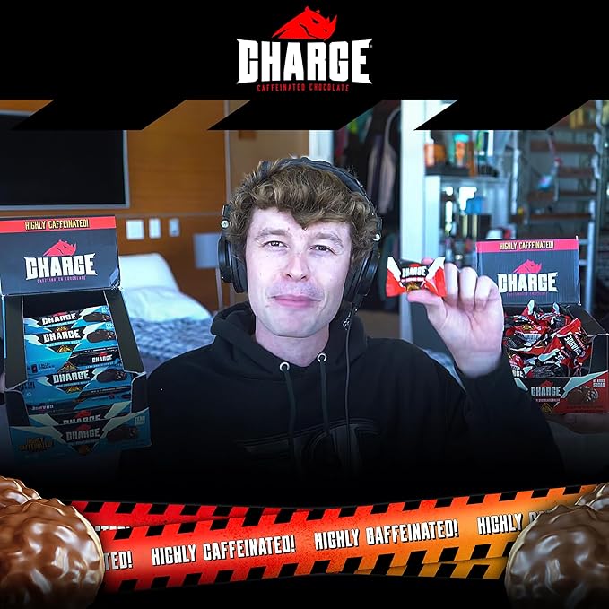 Charge Chocolate DARK CHOCOLATE 80 Count - 54mg Caffeine No Added Sugar Vegetarian - by Charge Caffeinated Chocolates
