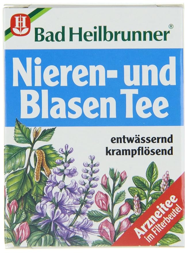 Bad Heilbrunner Nieren und Blasen Tea / kidney and bladder tea(4 Packs each 8 Teabags) - fresh from Germany