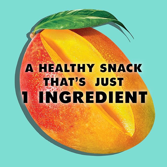 SOLELY - Organic Dried Fruit Mango Pieces (1 Box 12 Single Serving Bags per Box) - Real Fresh Fruit - Healthy Snacks for Adults &amp Kids - Non GMO Vegan Snacks Shelf Stable - 12 Bags (1 oz)