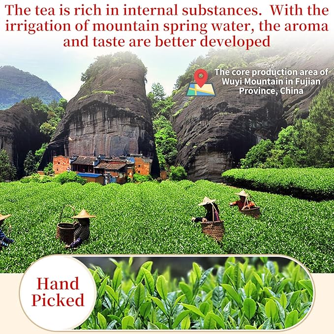 XIXICHA Dahongpao Oolong Tea Rock Tea 80g/2.82oz 8g*10bags Chinese Loose leaf Tea Big Red Robe Strong Flower Aroma Wuyi Mountain Da Hong Pao 大红袍 乌龙茶 茶叶 福建武夷山岩茶 独立包装袋泡