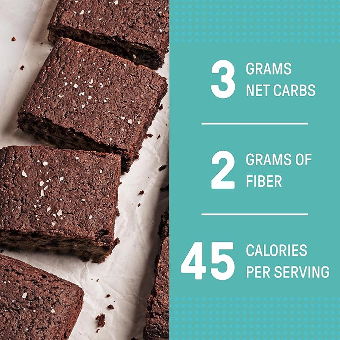 Carbonaut Low Carb Brownie Mix | Keto-Certified &amp Non-GMO Low Carb Flour | Perfect for Making Low Calorie Diet-Friendly Brownies | Only 3g of Carbs Per Serving 10 oz. (Pack of 6)