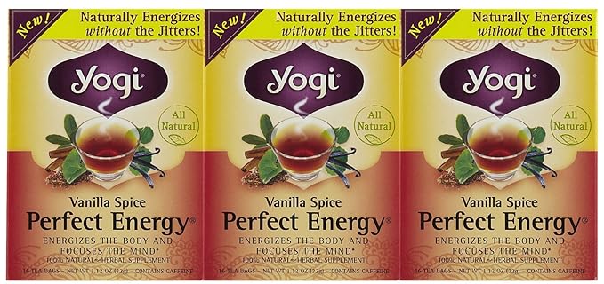 Yogi Tea Vanilla Spice Perfect Energy Tea Bags - 16 ct - 3 pk