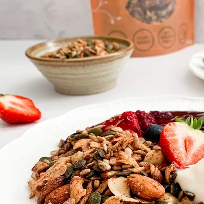 Keto Hana Cinnamon Keto Granola Breakfast Cereal with just 1.2g Net Carbs (300g) Low Carb High Protein Snack