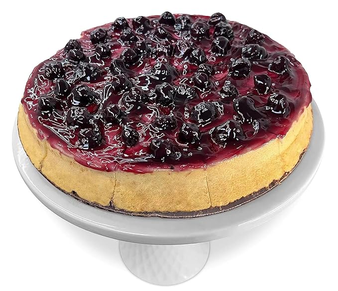 ANDY ANAND CHOCOLATIER Luxurious 9 Blueberry Cheesecake - Handcrafted with Fresh California Cream Cheese Real Vanilla and Juicy Blueberries 2 lbs of Creamy Decadent Dessert