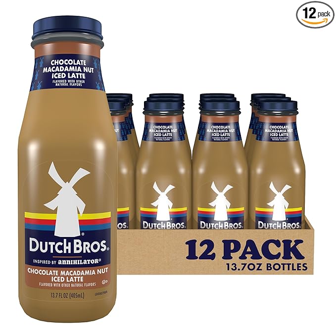Dutch Bros® Chocolate Macadamia Nut Flavored Iced Latte inspired by Annihilator® 12-13.7 Fl Oz Bottles