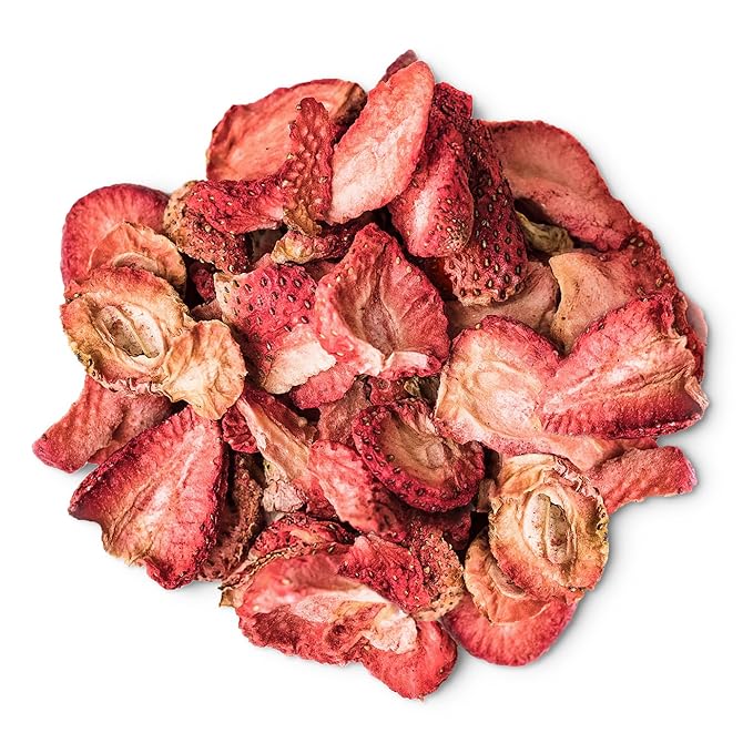 Food to Live Organic Freeze-Dried Strawberries 1 Pound – 100% Natural Berries No Sugar Added Vegan and Nutritious Snack – Perfect for Smoothies and Baking Non-GMO Kosher Bulk