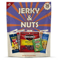 Jerky &amp Nuts Variety Pack (26 Count) – Beef Jerky Beef Sticks Turkey Sticks Cashews Honey Roasted Peanuts Salted Peanuts | Individual Meat &amp Nuts Packs for Adults Kids Office School o