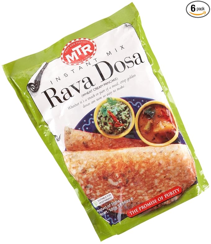 MTR 30440 Rava Dosa Mix 500-Grams Pouch (Pack of 6)