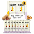 Send Bars Plant-Based Vegan Healthy Protein Bars With Greens (Peanut Butter 8 Bars) – Only Real Ingredients Zero Added Sugar Gluten-Free Dairy-Free