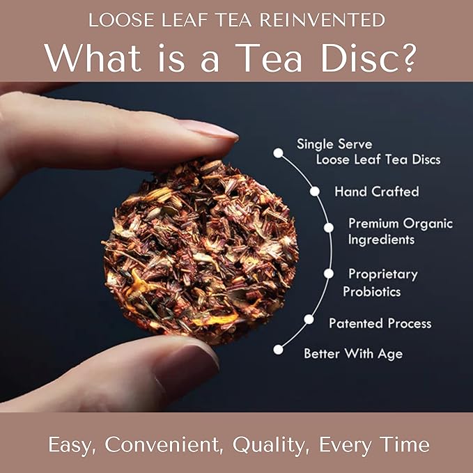 iLOLA Loose Leaf Tea Discs Honey No. 01 | Oprah’s Favorite Things 2022 | Functional Tea w/Ginger Turmeric Orange &amp Other Herbs | Caffeine Free| No Tea Bag Needed | 14 Individual Discs