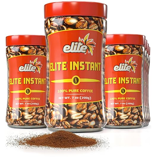 Elite Instant Coffee 7oz (12 Pack) | Rich &amp Aromatic Product of Israel Kosher excluding Passover