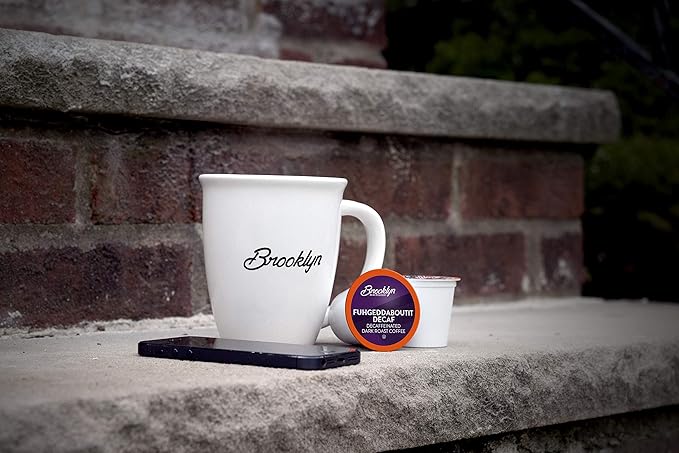 Brooklyn Beans Coffee Pods Fuhgeddaboutit Decaf - Compatible with Keurig K Cup Brewers Including 2.0 Coffee Makers 40 Count Bold and Rich
