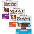 Munk Pack Variety Pack Probiotic Protein Bars | 15g Protein 1g Sugar 5g Net Carbs | Plant-Based High Protein Low Sugar Gut Health Snacks | 12 Pack
