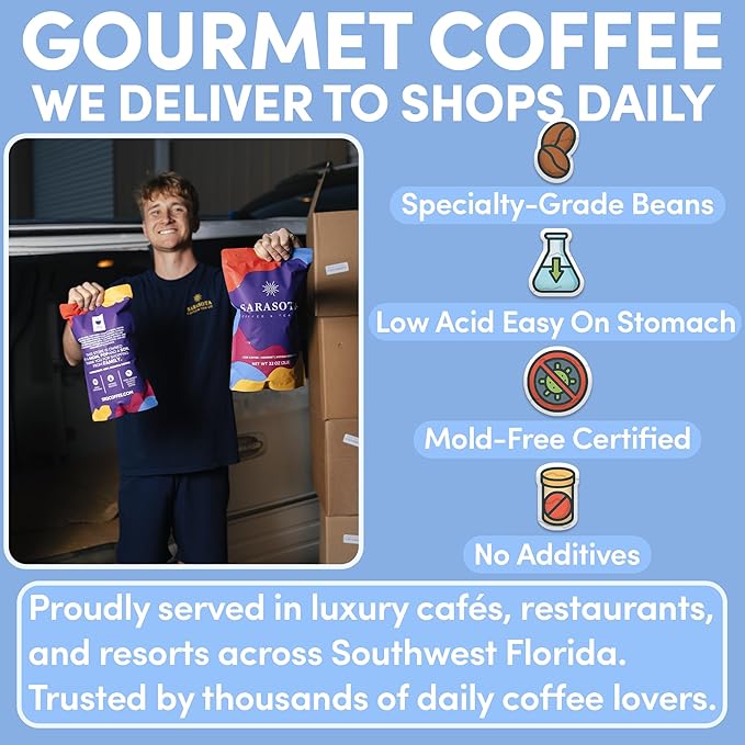 2 lb French Vanilla Whole Bean Coffee | Vanilla Flavored Coffee Beans | Bulk Medium Roast Smooth Sweet | Specialty Grade | 32 oz