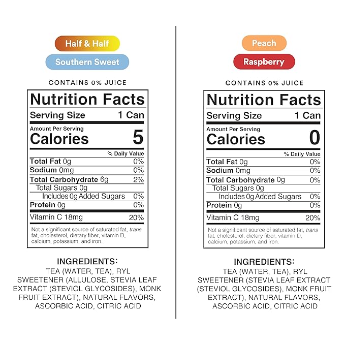 Ryl Iced Tea MVP Variety Pack – Antioxidant Superblend No Artificial Ingredients Zero Sugar Zero Calorie Low Carb Non-GMO Kosher Gluten Free Made in the USA 12-Pack 16 Fl Oz
