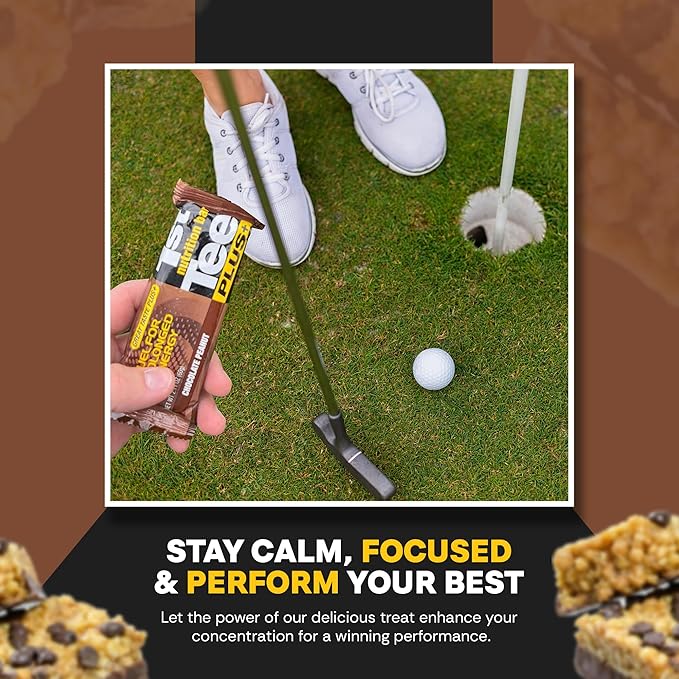 1st Tee Plus+ Chocolate Peanut Bars Great Snack bar to Keep you Cool &amp Focused when Playing your Favorite Sport | Healthy Snacks Golf Nutrition Bar 25.32-Ounce box (12 count)