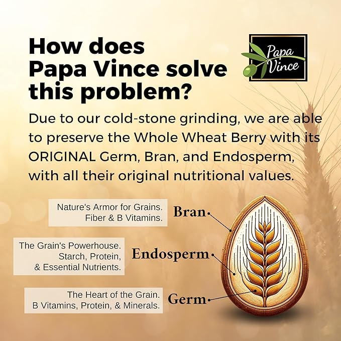 Papa Vince Organic Whole Wheat Spaghetti Noodles – Made in Italy Non-Enriched No Folic Acid – Organic Ancient Grain Pasta Non-GMO Artisan Bronze Die Cut Slow Dried for Perfect Texture