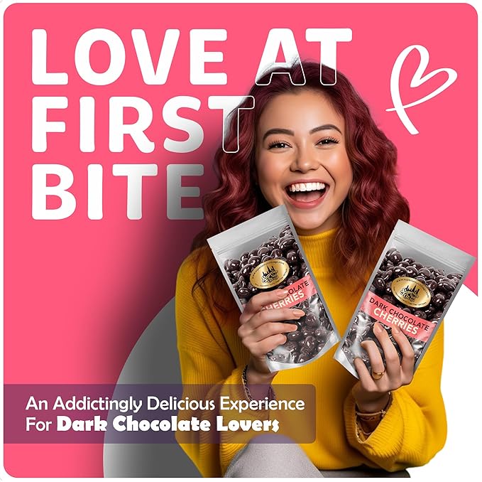 Superior Nut Chicago Dark Chocolate Covered Cherries - Sweet &amp Decadent - Natural Vitamin C Fiber &amp Potassium Source - Resealable 2.5 lb Bag
