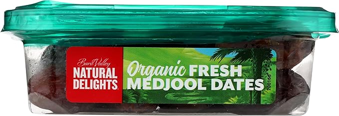 Bard Valley Organic Fresh Whole Medjool Dates Non-GMO 12 Ounce (Pack of 12)