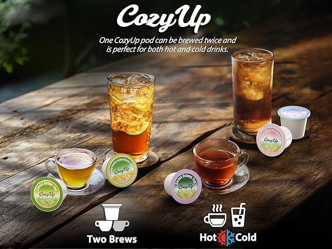 Cozy Up Peach Black Tea K-Cup Pods 36-Count Compatible with Keurig Brewers