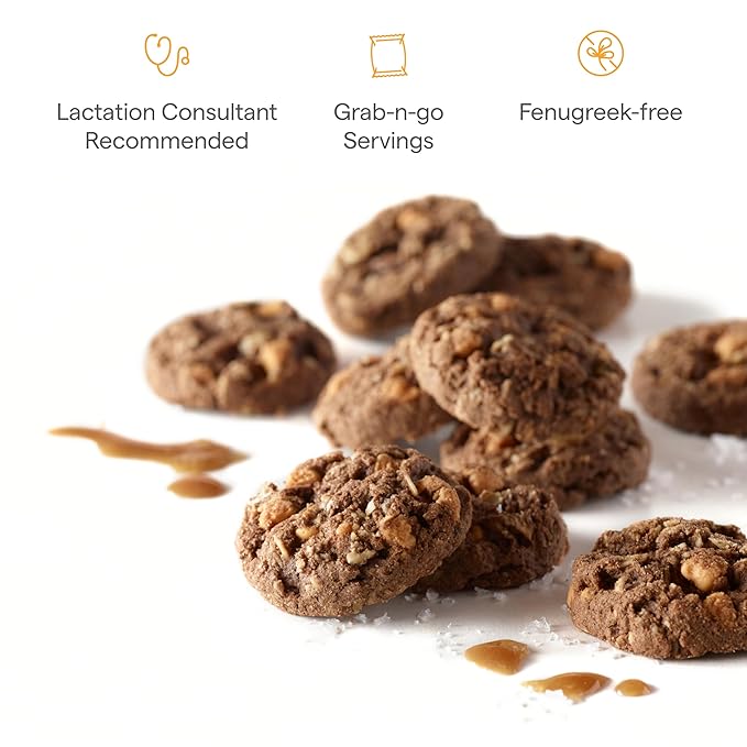 Munchkin Milkmakers Lactation Cookie Bites Chocolate Salted Caramel 10 Ct