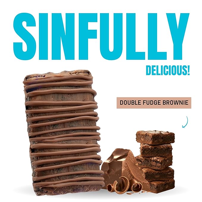 (NEW) JiMMYBAR! Creatine Protein Bar - 5g of Creatine Monohydrate + 20g Protein - High Protein Snack - Supports Muscle Growth Strength &amp Recovery - Real Food Energy Bar for Athletes | Double Fudg