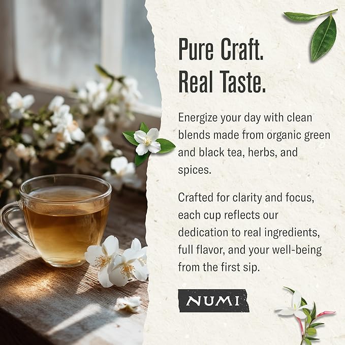 Numi Organic Jasmine Green Tea 16 Ounce Pouch Brews 200 Cups