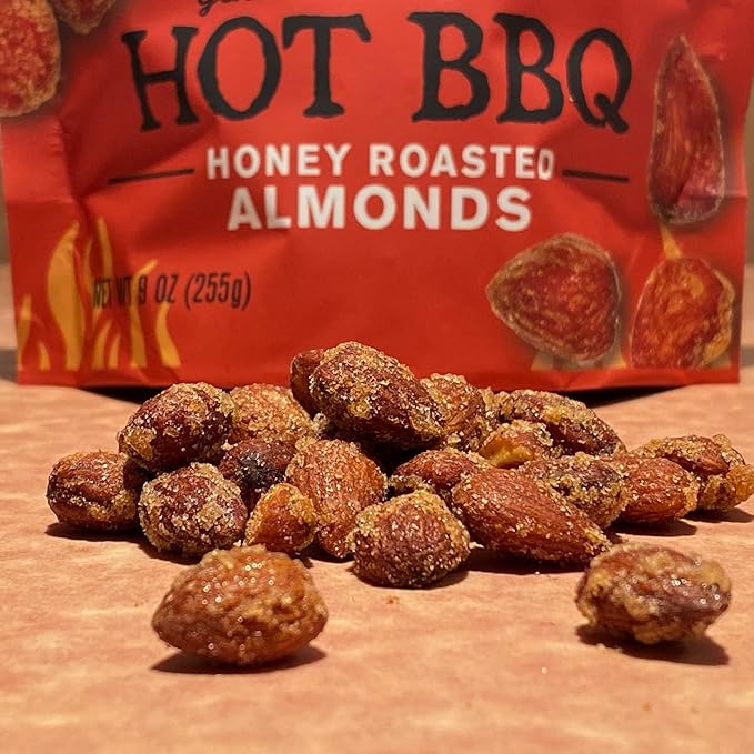 Rufus Teague - BBQ Honey Roasted &amp Hot BBQ Honey Roasted Variety - 9 oz Resealable Bags - 6 Pack