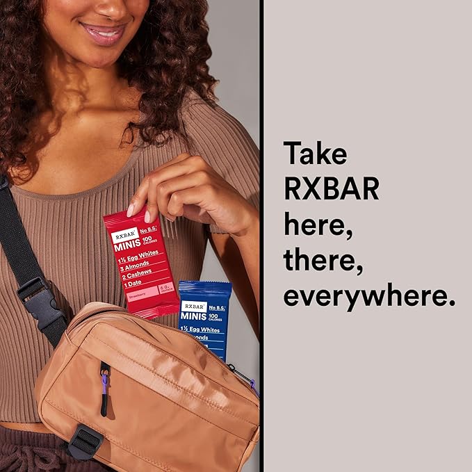 RXBAR Minis Protein Bars 6g Protein Gluten Free Snacks Variety Pack (4 Boxes 32 Count)
