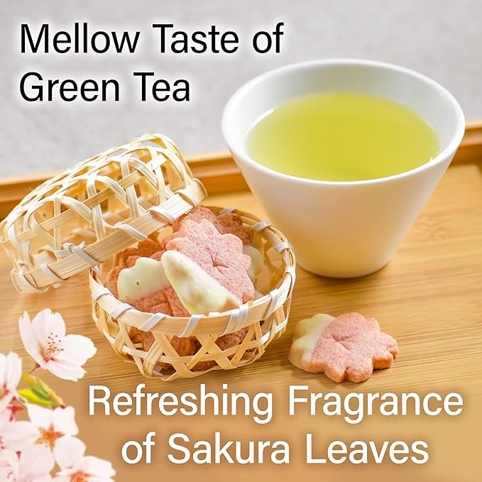 Chaganju Sakura Floral Green Tea - Japanese Loose Leaf With Sakura Petals 2.82oz (80g)