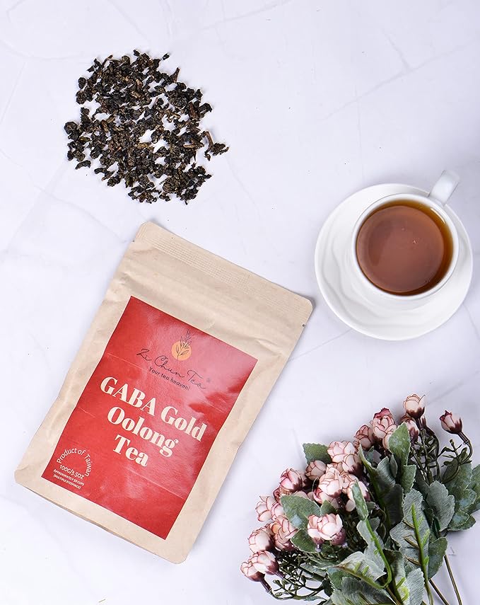 GABA Gold - Organic Oolong Super Tea Loose Leaf - 100% Natural Grown and Processed - 3.5 ounces