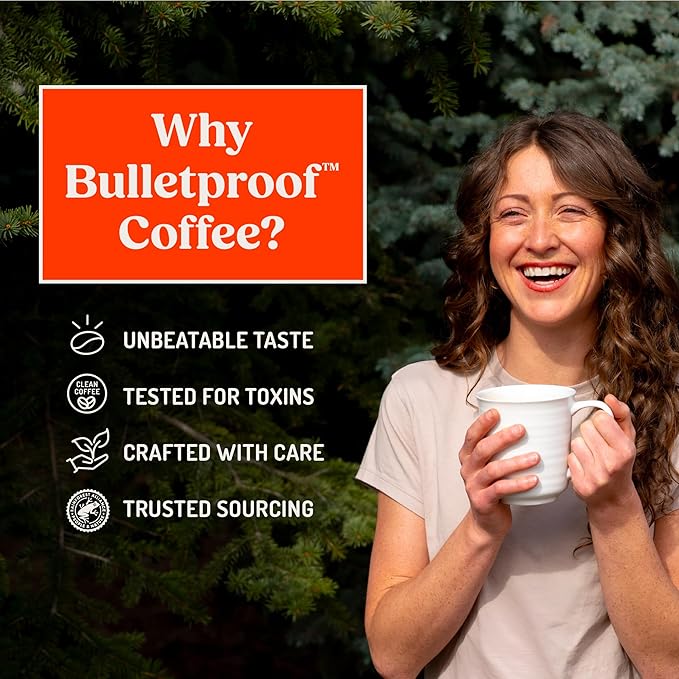 Bulletproof Maximizer Coffee Pods Medium Roast Prebiotic K Cups with Chromium Picolinate for Metabolism &amp Gut Health Support Clean Coffee Tested 10 Count