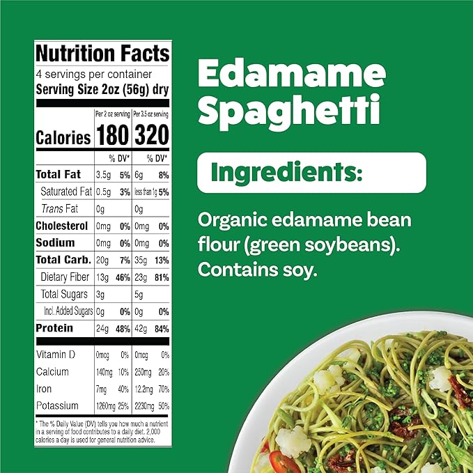Explore Cuisine Organic Edamame Spaghetti - 2.2 lbs - Low-Carb Keto-Friendly and Explore Cuisine Organic Brown Rice Stir Fry 8 oz Pack of 10 - Easy-to-Make Noodles - Gluten Free - 40 Total Servings