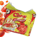 Chow - Instant 2 Minute Noodles - Tomato Flavor with Seasonings (2 x 5 Packs / 80g) To boost the goodness in your bowl Delicious Meal in Just 2 Minutes