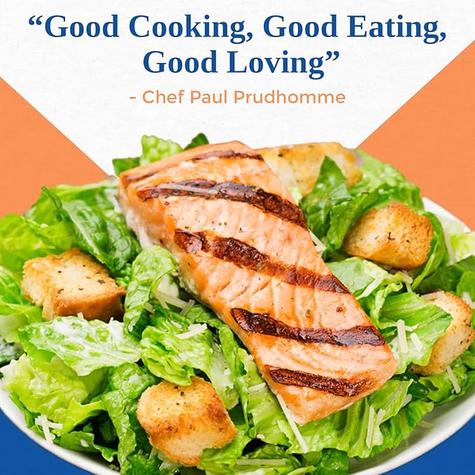 Chef Paul Magic Seasonings Blends Salmon Magic Seasoning | Salmon Seasoning with Herbs &amp Spices | Seafood Seasoning for Cooking | Fish Blend | Kosher &amp Halal Certified | 7 oz (Pack of 6)