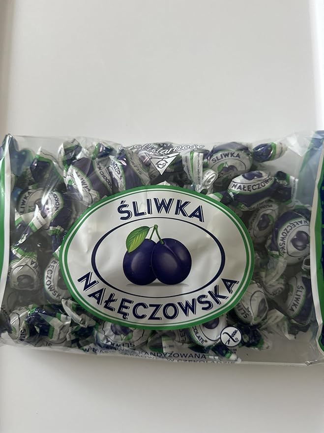 Solidarnosc Candied Plums in Dark Chocolate Sliwka Naleczowska (2.2 lbs)