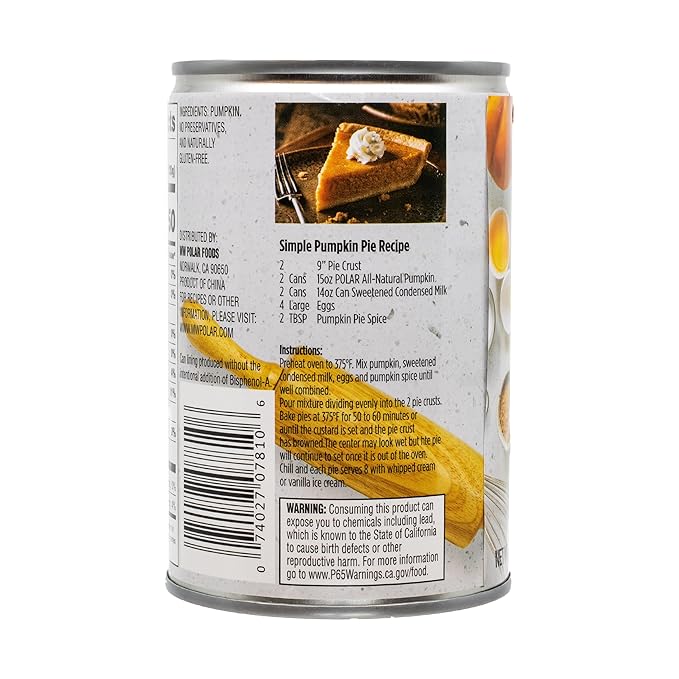 MW Polar All Natural Pumpkin 15 Ounce (Pack of 12)