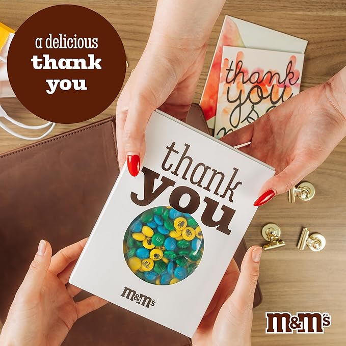 M&ampM’S WORLD Thank You Gift Box Includes Built in Card Unique Gift for Family Friends Colleagues Employees &amp Clients