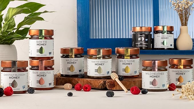 Laconic Foods | Wild Oak Honey | Raw Greek Forest Honey | Rare Honeydew | Woman-Owned NON-GMO | 315g