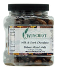 Milk &amp Dark Chocolate Deluxe Mixed Nuts - 1.5 Lb Tub