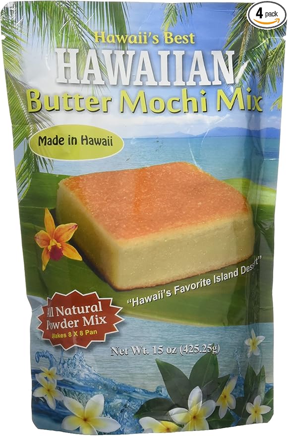 Brand Hawaii's Best Hawaiian Butter Mochi Mix 15-oz. (425.25g) Set of 4