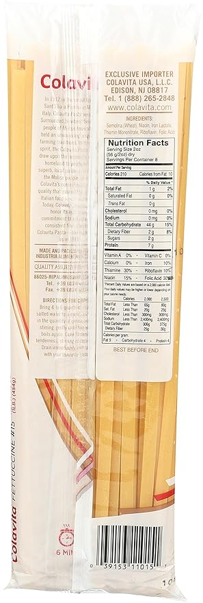 Colavita Pasta - Fettuccine 1 Pound - Pack of 20