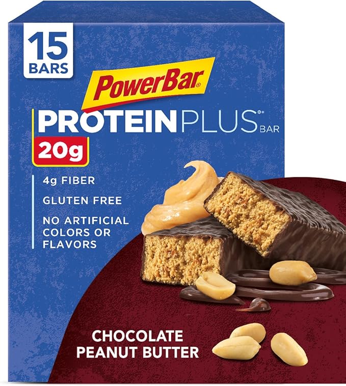 PowerBar Protein Plus Bar Chocolate Peanut Butter 2.12 Ounce (15 Count) (Packaging May Vary)