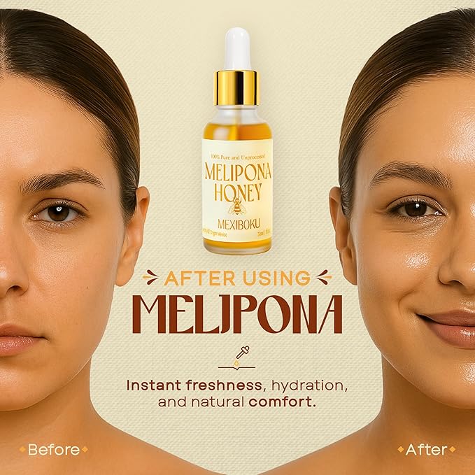 Jimerito Stingless Bee Melipona Honey Drops 30ml – 100% Pure and Unprocessed – Ancestral Mayan Honey from Yucatán Peninsula