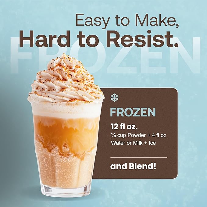 Dr. Smoothie Café Essentials Caramel Latte – No Artificial Colors Flavors Sweeteners – Shelf Stable – 28mg of Caffeine per Serving – Great for Hot Iced &amp Frozen Frappes (3.5 lb Bag 26 Serving