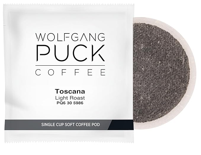 Wolfgang Puck Coffee Toscana 9.5 Gram soft Pods 18 Count (Pack of 3)