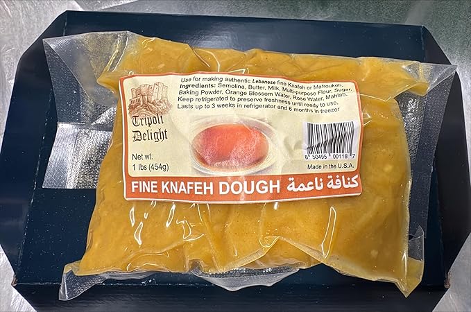 Tripoli Delight Authentic Lebanese Knafeh Dough (Fine) 1 lbs. كنافة ناعمة (Knafeh Dough Only)