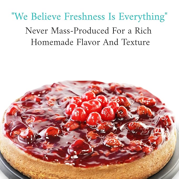 ANDY ANAND CHOCOLATIER Luxurious 9 Chocolate Cherry Cheesecake with Real Truffles Handcrafted with 100% Real California Cream Cheese and Fresh Ingredients for a Legendary Taste (2.8 lbs)